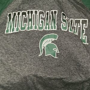 Michigan State Gray and Green Long Sleeve Shirt